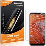 SWIDO Pellicola Protettiva per Nokia 3.1 Plus [Anti-Reflex], Antiriflesso, Matt, No Reflexion, Ultra Resistente, Effetto Anti