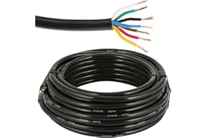 ETUKER Cavo per Veicolo 7 Poli 10M Cavo Elettrico per Rimorchio,Cavo a 7x0.5mm² Rotondo Cavo per Rimorchi