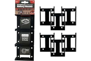 StealthMounts Supports de Batterie pour Hilti 22v | Fixations de Batterie sans Fil pour Outils Hilti 22v | Lot de 6 | Organisateurs de Batterie Noir pour Hilti 22v | Pratique et Durable