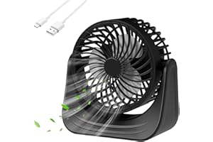 duoleey mini usb ventilator klein, tischventilator, 3 geschwindigkeiten 360°-drehung ventilator für büro büro, schlafzimmer, outdoor