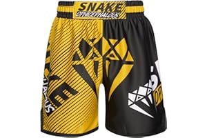 Xnihocha Kinder Jungen MMA Box Shorts Muay Thai Short Boxing Shorts Hexagon Camo Kurze Hose Boxen Fitness BJJ Kickboxing Sportshorts
