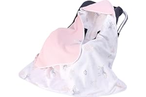 ‎MIRACLE BABY Einschlagdecke Babydecke für Babyschale Kinderwagen Kuscheldecke 90 x 90 cm Waffelstoff Universal Baby Decke für Buggy Autositz