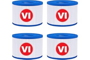 KGC 4 Stück VI Filter Pool, VI Filterkartusche Pool, Filter für Whirlpool, Aufblasbare Whirlpool-Filter kompatibel mit Bestway 58323E, kompatibel mit Coleman Saluspa 90427E, für Lay-Z-Spa