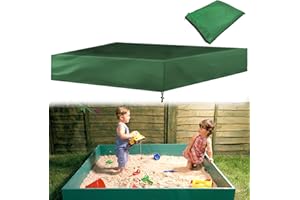 KOUHA Bâche Bac à Sable Couverture de Bac à Sable Anti-Poussière 150x150cm Housse de Bac à Sable 420D Tissu Oxford pour Bac à Sable