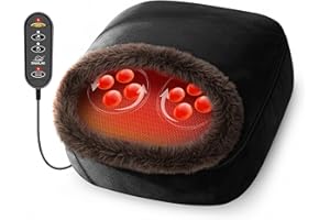 Snailax 2-in-1 Shiatsu Foot and Back Massager with Heat - Kneading Foot Warmer, Electric Feet Massage, Massagers for Back,Leg,Gifts for Women,Men