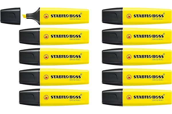 STABILO - Marcador - BOSS ORIGINAL - Paquete de 10 - Amarillo