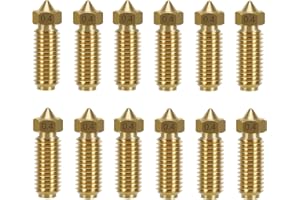 Cavabien Lot de 12 buses en laiton haute vitesse de 0,4 mm pour imprimante 3D Kobra 3