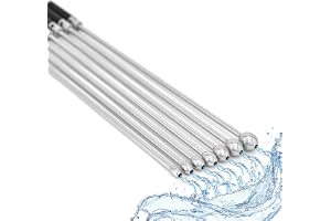 YERCBX Rostfria pärlor urethral sond tillbehör, extra långa 178 mm ihåliga urethral dilatatorer penis plugg sexleksak(8mm)