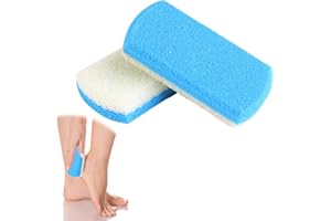 TEUENA Glass Pumice Stone for Feet, Dual Action Pumice Stone, Double Sided Pedicure Exfoliator Tool for Foot Callus Remover, Exfoliates, Smooths Skin (Blue)