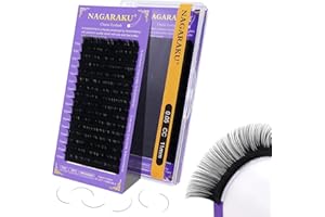 ‎NAGARAKU NAGARAKU Einzelwimpern 1:1 Individuelle Wimpern Volumenwimpern Klassische Wimpernverlängerung Weiche Natürliche 1 zu 1 Wimpern Single Eyelash Mattschwarz 16 Reihen High Capacity(0.05 CC 11mm)