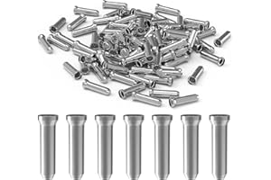 ORTAVA 100 Stück Silber Bowdenzug Endkappe, Endkappen Bremszug Fahrrad, Endkappen Schaltzug, Bowdenzug Nippel, Bowdenzug Fahr