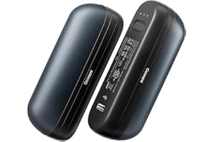 OCOOPA Calentador de Manos Recargable 2-in-1, Magnético Calienta Manos Electrico 5200mAh, Tamaño de Bolsillo, 3 Niveles de Calentamiento, para Camping, Raynauds, Golf, Regalo Mujer Hombre, UT2s Mini