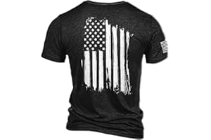 Nine Line American Flag Symbol of Freedom Patriotic T-Shirt - Veteran Company America Stars and Stripes and Dropline Logo