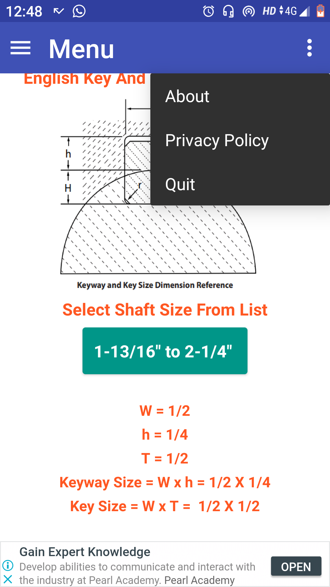 Shaft Key and Keyway Amazon.co.uk Apps & Games