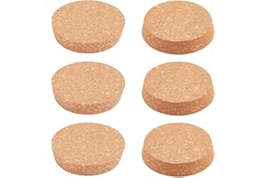 BENECREAT 6 pz Tappi per Bottiglie di Sughero, Conici in Legno Resistenti, Tappi di Sughero per Bottiglie di Vetro di Birra e Vino e Progetti Artigianali Fai-da-Te, 85x78x17mm