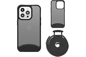 Lawonda Handykette Kompatibel mit iPhone 14 Abnehmbar Schultergurt Necklace Hülle mit Umhängeband Handyhülle für Umhängen Case Schutzhülle mit Band Schnur Kette für Smartphone Schwarz