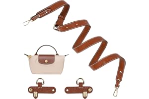 GIBOHOM Bandouliere Compatible avec Sac Longchamp Mini, Cuir Réglable Laniere Sac Bandouliere Compatible avec Longchamp Femme Pliage Sangle Petit, 2.5 cm