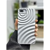 Go Aksesuar Iphone 7 PLUS VE 8 PLUS ile Uyumlu 3d Aurora Kabartma Mat Silikon Kılıf