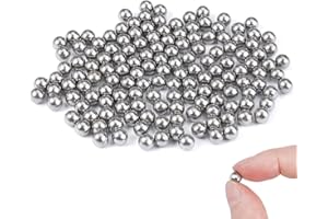LUMINARYLAIR 255 Piezas Bolas de Limpieza de Acero Inoxidable, 6mm G10 Bolas de Acero, Perlas de Limpieza de Acero Reutilizables, Perlas limpiadoras para Limpiar Botellas de Vidrio o Mezclar Colores