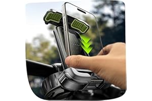 LISEN Uchwyt na telefon komórkowy na kierownicę rowerową, uniwersalny uchwyt na telefon komórkowy 360° z podwójnym zabezpieczeniem, uchwyt na smartfon do roweru do łatwego montażu, kompatybilny z