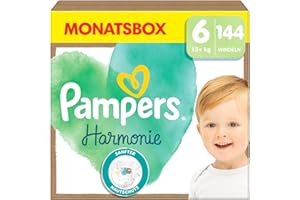 ‎PAMPERS Pampers Harmonie Windeln Größe 6, 144 Windeln, 13kg+, sanfter Hautschutz mit 100Prozent Pampers Schutz