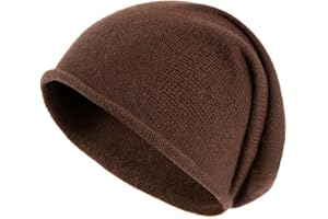 Villand Cappello Slouchy in Cashmere al 100% per Donne, Morbida Cuffia in Cashmere Calda per Signore