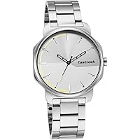Fastrack Men Metal Casual Analog Silver Dial Watch-3254Sm01/Nr3254Sm01, Band Color-Silver
