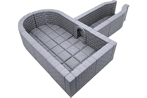 ENDERTOYS Dalles de donjon verrouillables de luxe – Maçonnerie et pierre, à peindre en 3D pour jeux de rôle et jeux de rôle pour figurines de 28 mm