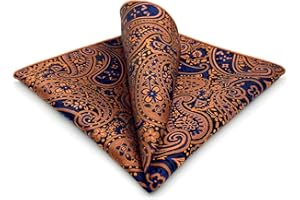 S&W SHLAX&WING Paisley-Einstecktücher für Herrenanzug XL groß für Hochzeit Abschlussball Party