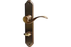 Alpertec 32210803 Neal-LS Messing brüniert für Badtüren WC Drückergarnitur Türdrücker Türbeschläge Neu, Badezimmertüren