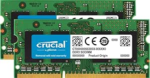 Crucial CT2K102464BF186D 16 GB Kit (8 GB x 2) (DDR3L, 1866 MT/s, PC3-14900, SODIMM, 204-Pin) Memory