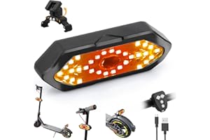 FXINRUIA Indicatori di direzione per Scooter elettrici con Telecomando USB Luce Posteriore a LED per Scooter con Base per parafanghi da 5-8 cm con Xiaomi Ninebot Scooter Luce di Segnalazione Scooter Accessori