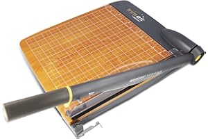 Westcott TrimAir Paper Trimmer 12’ (30 cm) | Premium Cutting Machine with Wooden core and Titanium-Coated Blade | Guillotine Cutter incl. Grid & Measuring Scales for up to 30 Sheets | 15106