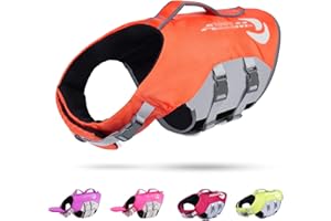 Thinkpet Dog Life Jacket Reflective Lifesaver Floating Vest Adjustable
