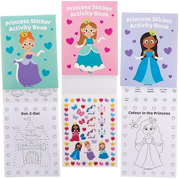 Baker Ross Mini Libros Para Colorear De La Selva – Pack De 12 Con 4 Diseños: Tigre, Jirafa, Hipopótamo Y Mono