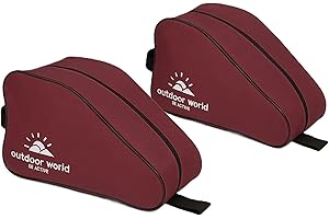 OUTDOOR WORLD BE ACTIVE 2 x Outdoor World Premium Schuhtasche – Wasserabweisend, mit weitem Reißverschluss, Unisex–Schuhtasche für Wander, Fußball, Rugby und Golfschuhe–Geeignet für Erwachsene, Herren und Damen (2 x Burgund)