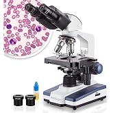 AmScope - 40X-2500X LED Lab Binocular Compound Microscope with 3D Stage, B120C