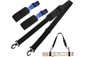 gaoduanluoluo Porte Ski, Sangle de Ski Réglables avec Bandoulière Rembourrée pour Le Transport des Skis et des Bâtons Accessoires de Ski