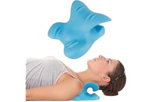 AQUOTA Nackenstrecker für Lindert Gelenkschmerzen und Korrigiert die Körperhaltung - nackenstrecker orthopädisch für Nackenschmerzen Kopfschmerzen Schulterschmerzen Rückenschmerzen (Wasser Blau)