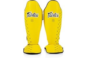 Espinilleras Fairtex SP5 Muay Thai para Hombres, Mujeres, Niños | Premium, Livianas y Duraderas | Protección Extendida para Evitar Periostitis Durante Entrenamiento o Sparring