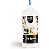 OfficeTree 1000 ml Colla Trasparente Liquida - Colla Scola Trasparente Essiccazione - Colla per Fai-da-te - Colla Liquida Sen