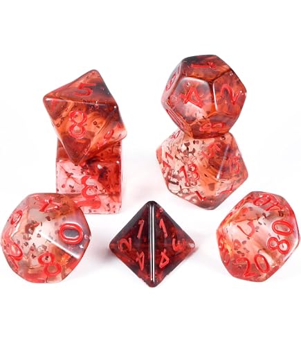 Dadi Rossi Trasparenti D6 Per Giochi Di Ruolo, D&D, Giochi Da Tavolo O I Giochi Da Su Fondo Bianco Numero Image110407484