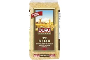 ‎DURU Duru HARTWEIZENGRÜTZE FEIN Bulgur, Weizenbeeren, 1000g, 100% natürlich und zertifiziert, Hohe Ballaststoffe und Eiweiß, Nicht gentechnisch verändert