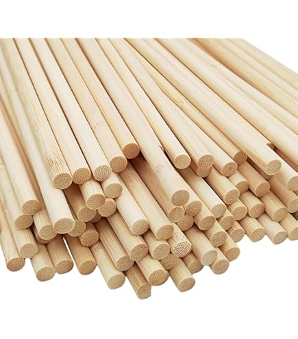 80 Bastoncini Di Bambù Per Fai Da Te - 30 Cm X 8 Mm Per Decorazioni E Artigianato - Foto 4