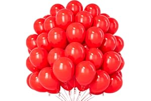 Teselife Palloncini Rossi, 100 Pezzi 12 Pollici Palloncini Rossi Opachi, Palloncini Rossi per Feste per Donne Ragazze Compleanno Anniversario Matrimonio Fidanzamento Proposta Natale Addio al Nubilato