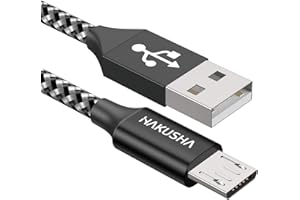 HAKUSHA Cavo Micro USB, [2M] Nylon Intrecciato, Android Trasferimento Dati e Ricarica Rapida Compatibile con Samsung S5/S6/S7, Huawei, HTC,LG,Kindle, PS4
