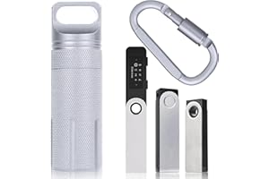Aenllosi for Ledger Nano X, S Plus and S Crypto Hardware Wallet Case - Aluminum Alloy, Fire Resistant & Waterproof, Only Case(Silver)
