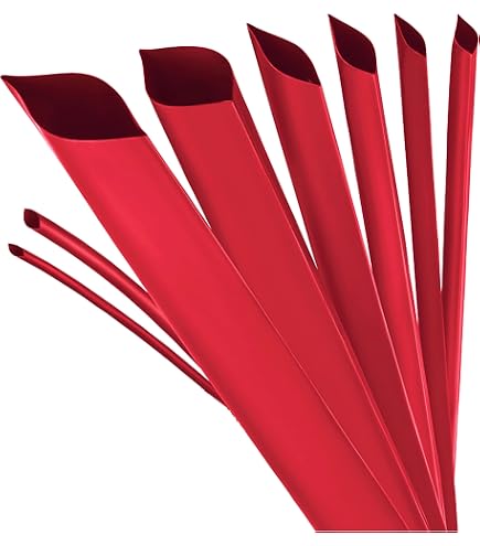 300 Gaines Thermorétractables Double Paroi - Noir Et Rouge 3:1