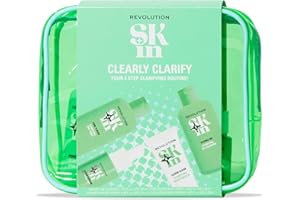 REVOLUTION SKINCARE LONDON Revolution SKin, Clearly Clarify Starter Kit, Set Viso per Pelli Impure con Detergente, Tonico, Siero e Crema Idratante, Vegano e Cruelty-Free, 4 Prodotti