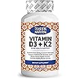 Oladole Natural Vitamin D3 5000 IU + K2 Supplement – 60 Softgels Supports Bone Health, Immunity, Healthy Muscle Function, and Bone Density | Gluten-Free, Non-GMO